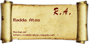 Radda Atos névjegykártya